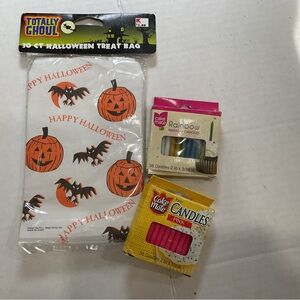 Halloween Treat Bags with Cake Mate Candles